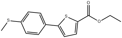 JR-8018, Ethyl 5-(4-(methylthio)phenyl)thiophene-2-carboxylate, 97% 化学構造式