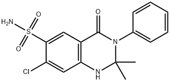 6-Quinazolinesulfonamide, 7-chloro-1,2,3,4-tetrahydro-2,2-dimethyl-4-oxo-3-phenyl- Structure