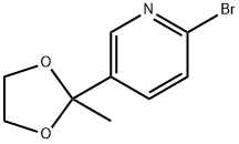 2-溴-5-(2-甲基-1,3-二氧戊环-2-基)吡啶, 287116-76-1, 结构式