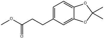 1,3-Benzodioxole-5-propanoic acid, 2,2-dimethyl-, methyl ester Struktur