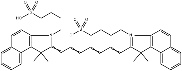 1H-Benz[e]indolium, 2-[7-[1,3-dihydro-1,1-dimethyl-3-(4-sulfobutyl)-2H-benz[e]indol-2-ylidene]-1,3,5-heptatrien-1-yl]-1,1-dimethyl-3-(4-sulfobutyl)-, inner salt|吲哚箐绿杂质4