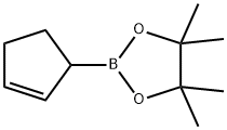 2-(环戊-2-烯-1-基)-4,4,5,5-四甲基-1,3,2-二氧硼杂环戊烷, 287944-11-0, 结构式