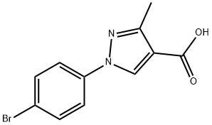 1-(4-bromophenyl)-3-methyl-1H-pyrazole-4-carboxylic acid Structure