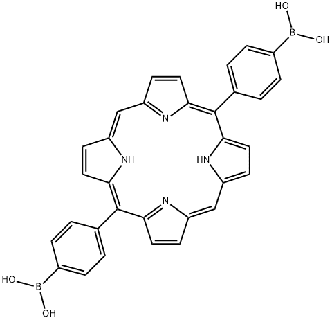 (卟啉-5,15-二基双(4,1-亚苯基))二硼酸,290356-48-8,结构式