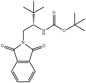 Carbamic acid, N-[(1S)-1-[(1,3-dihydro-1,3-dioxo-2H-isoindol-2-yl)methyl]-2,2-dimethylpropyl]-, 1,1-dimethylethyl ester Structure