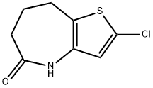 2-Chloro-7,8-dihydro-4H-thieno[3,2-b]azepin-5(6H)-one 化学構造式