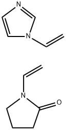 2-Pyrrolidinone, 1-ethenyl-, polymer with 1-ethenyl-1H-imidazole Structure
