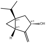 Bicyclo[3.1.0]hexan-3-ol, 4-methylene-1-(1-methylethyl)-, (1R,3S,5R)-rel- Struktur