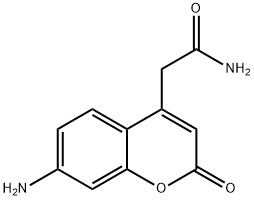7-氨基-2-氧代-2H-1-苯并吡喃-4-乙酰胺 结构式