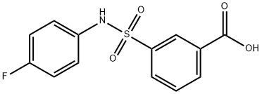 3-[(4-氟苯基)氨磺酰基]苯甲酸, 300667-27-0, 结构式