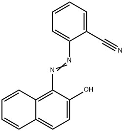 Benzonitrile, 2-[2-(2-hydroxy-1-naphthalenyl)diazenyl]- 化学構造式