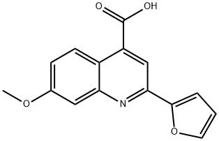 2-(呋喃-2-基)-7-甲氧基喹啉-4-羧酸,303100-33-6,结构式