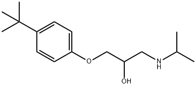 2-Propanol, 1-[4-(1,1-dimethylethyl)phenoxy]-3-[(1-methylethyl)amino]- Structure