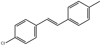 (E)-1-(4-chlorophenyl)-2-(4-methylphenyl)ethene 化学構造式