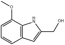 (7-甲氧基-1H-吲哚-2-基)甲醇, 30464-83-6, 结构式