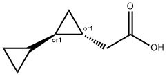 rac-2-[(1R,2R)-2-cyclopropylcyclopropyl]acetic acid, trans Structure