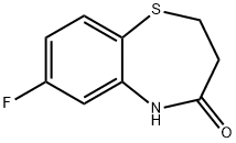 1,5-Benzothiazepin-4(5H)-one, 7-fluoro-2,3-dihydro- 化学構造式