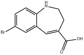 7-Bromo-2,3-dihydro-1H-benzo[b]azepine-4-carboxylic acid Struktur