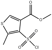 3-Thiophenecarboxylic acid, 4-(chlorosulfonyl)-5-methyl-, methyl ester Structure