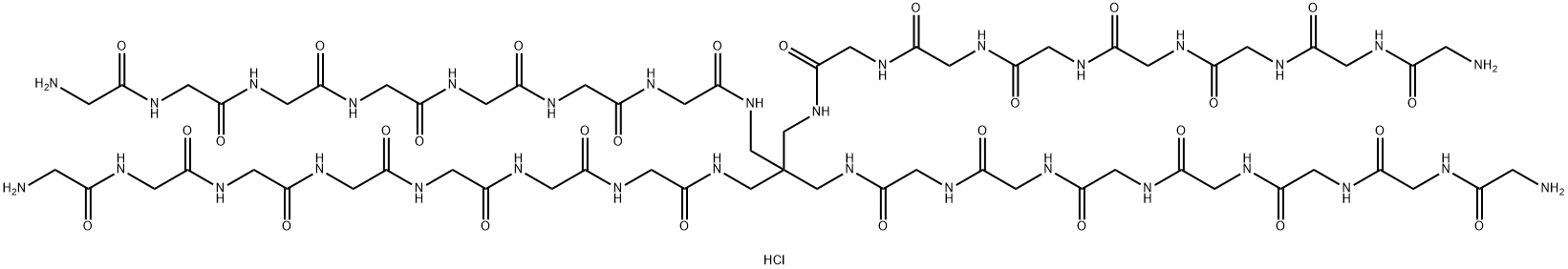 Glycylglycylglycylglycylglycylglycylglycine tetraamide with 2,2-bis(aminomethyl)-1,3-propanediamine, 318286-59-8, 结构式