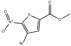 2-Thiophenecarboxylic acid, 4-bromo-5-nitro-, methyl ester Struktur
