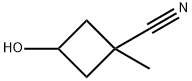 3-Hydroxy-1-methyl-cyclobutanecarbonitrile 化学構造式