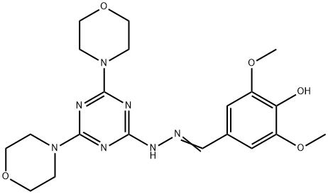 321557-16-8 Benzaldehyde, 4-hydroxy-3,5-diMethoxy-, 2-(4,6-di-4-Morpholinyl-1,3,5-triazin-2-yl)hydrazone