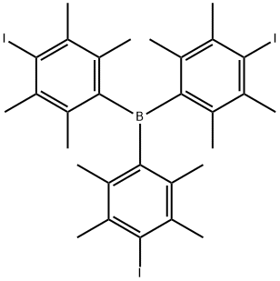 tris(p-iododuryl)borane Struktur
