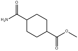 Cyclohexanecarboxylic acid, 4-(aminocarbonyl)-, methyl ester Structure