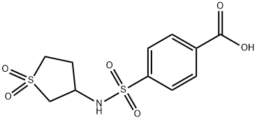 4-[(1,1-dioxo-1lambda6-thiolan-3-yl)sulfamoyl]benzoic acid 化学構造式