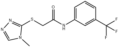 Acetamide, 2-[(4-methyl-4H-1,2,4-triazol-3-yl)thio]-N-[3-(trifluoromethyl)phenyl]- Struktur