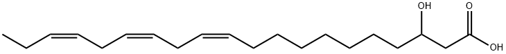 11,14,17-Eicosatrienoic acid, 3-hydroxy-, (11Z,14Z,17Z)- Struktur