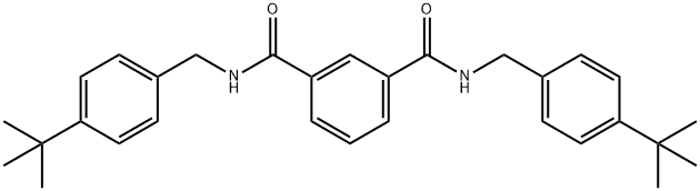 1-N,3-N-bis[(4-tert-butylphenyl)methyl]benzene-1,3-dicarboxamide Structure