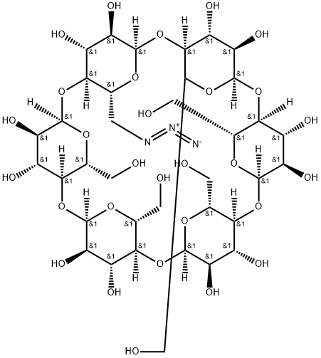 MONO(6-AZIDE-6-DEOXY)ALPHA-CYCLODEXTRIN 化学構造式