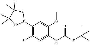 TERT-BUTYL (5-FLUORO-2-METHOXY-4-(4,4,5,5-TETRAMETHYL-1,3,330794-05-3,结构式