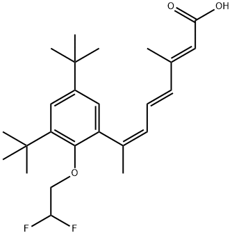 331248-11-4 3-メチル-7-[2-(2,2-ジフルオロエトキシ)-3,5-ジ-tert-ブチルフェニル]-2,4,6-オクタトリエン酸