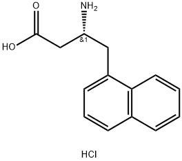 R-3-氨基-4-(1-萘基)丁酸盐酸盐 结构式