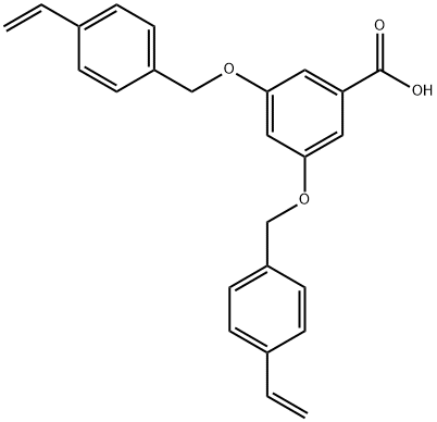 3,5-双[(4-乙烯基苯基)甲氧基]苯甲酸,332079-89-7,结构式