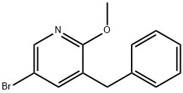 Pyridine, 5-bromo-2-methoxy-3-(phenylmethyl)- Struktur