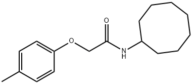 N-环辛基-2-(对甲苯氧基)乙酰胺,332399-50-5,结构式