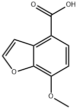 4-Benzofurancarboxylic acid, 7-methoxy- 化学構造式