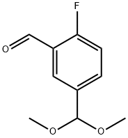 5-(dimethoxymethyl)-2-fluorobenzaldehyde, 334019-14-6, 结构式