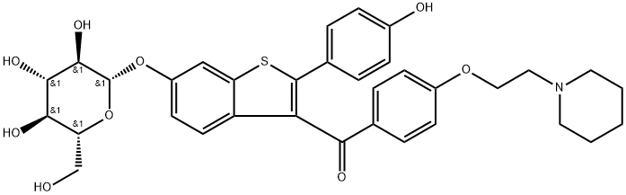 6-Raloxifene-β-D-glucopyranoside,334758-18-8,结构式