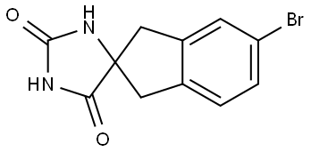 5'-溴-1',3'-二氢螺[咪唑烷-4,2'-茚]-2,5-二酮,33584-72-4,结构式