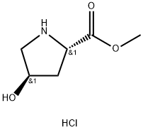 D-Proline, 4-hydroxy-, methyl ester, hydrochloride (1:1), (4S)-rel- 结构式