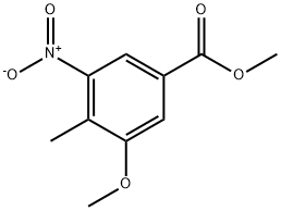 Benzoic acid, 3-methoxy-4-methyl-5-nitro-, methyl ester,33713-02-9,结构式