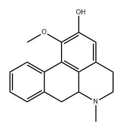 (±)-2-Hydroxy-1-Methoxyaporphine Struktur