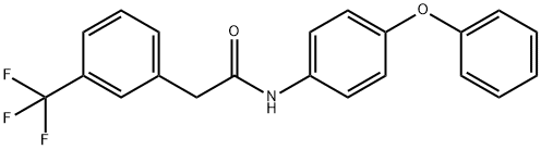 Benzeneacetamide, N-(4-phenoxyphenyl)-3-(trifluoromethyl)- Structure