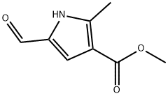 5-甲酰基-2-甲基-1H-吡咯-3-甲酸甲酯, 34034-36-1, 结构式