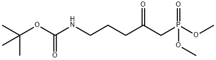 Carbamic acid, N-[5-(dimethoxyphosphinyl)-4-oxopentyl]-, 1,1-dimethylethyl ester Struktur